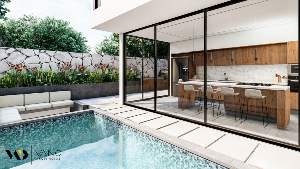vano arquitectos casa ladera 27 piscina