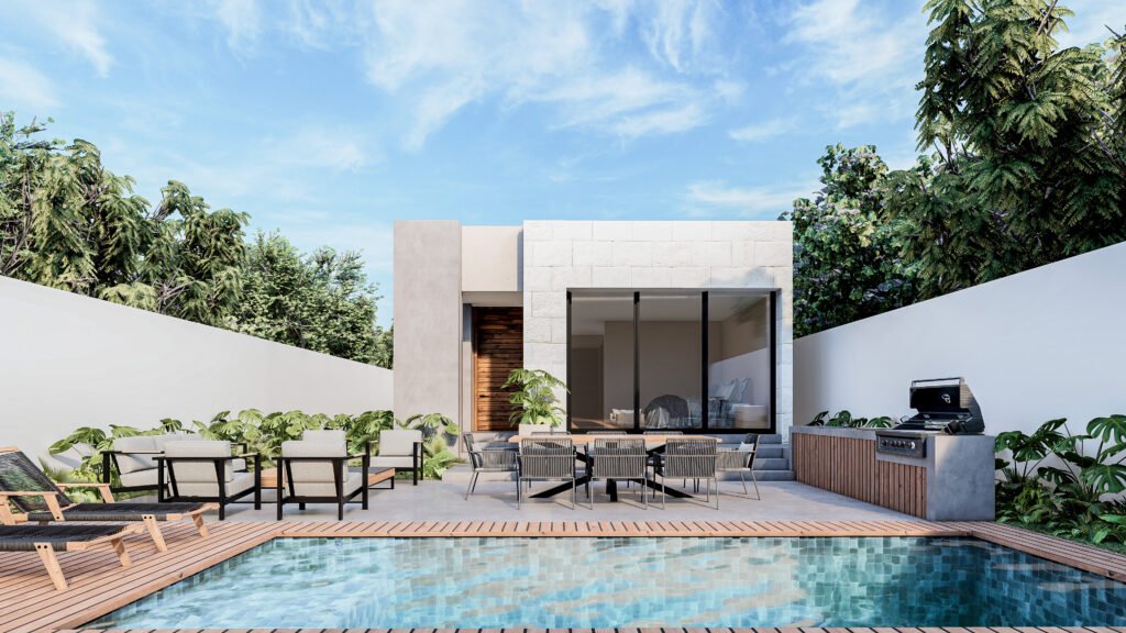 vano arquitectos casa palma piscina