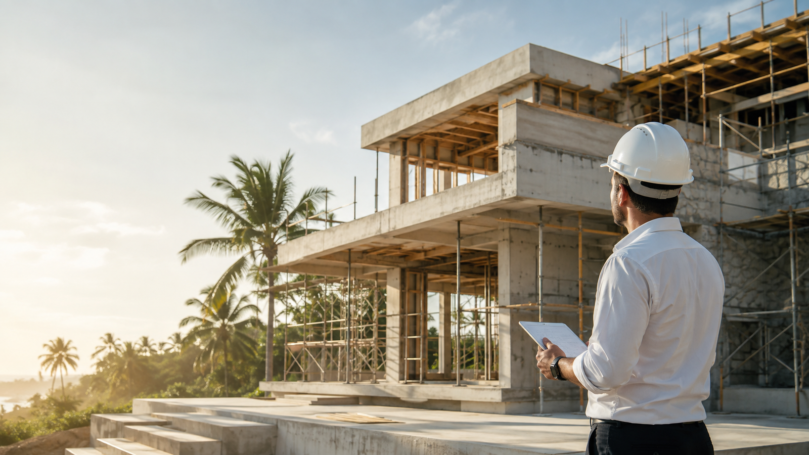 Supervisión de obra y control técnico por VANO Arquitectos en Cancún.